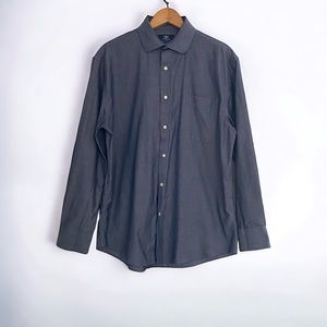 Dockers Button Up Shirt Sz Med 15-15 1/2 Dark Blue